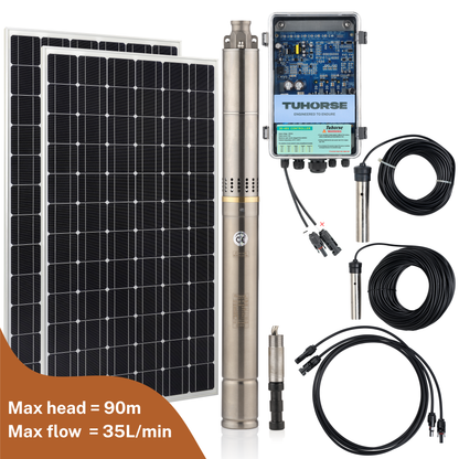 2S370 - 40/400 Submersible Solar Pump Package - Tuhorse Australia