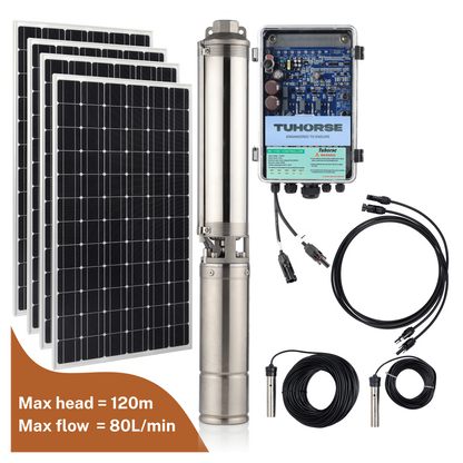 4S1000C - 40/1600 Submersible Centrifugal Solar Pump Package - Tuhorse Australia